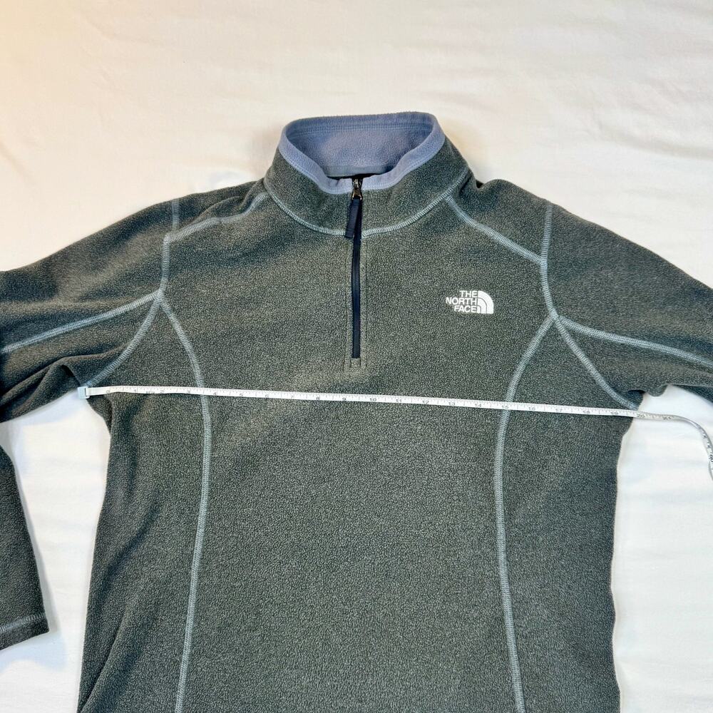 North Face TNF Gray Quarter Zip Fleece Pullover Women's Large Outdoor Gorpcore - Picture 4 of 13